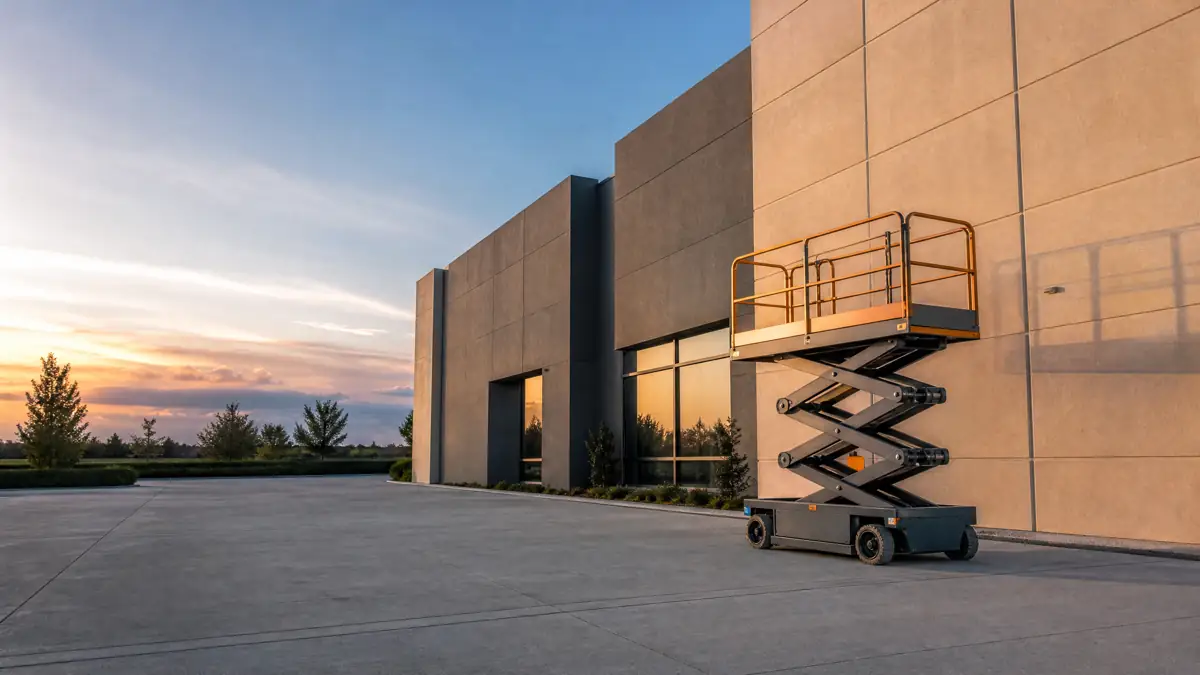 Rough Terrain Scissor Lifts jobsite access in Omaha